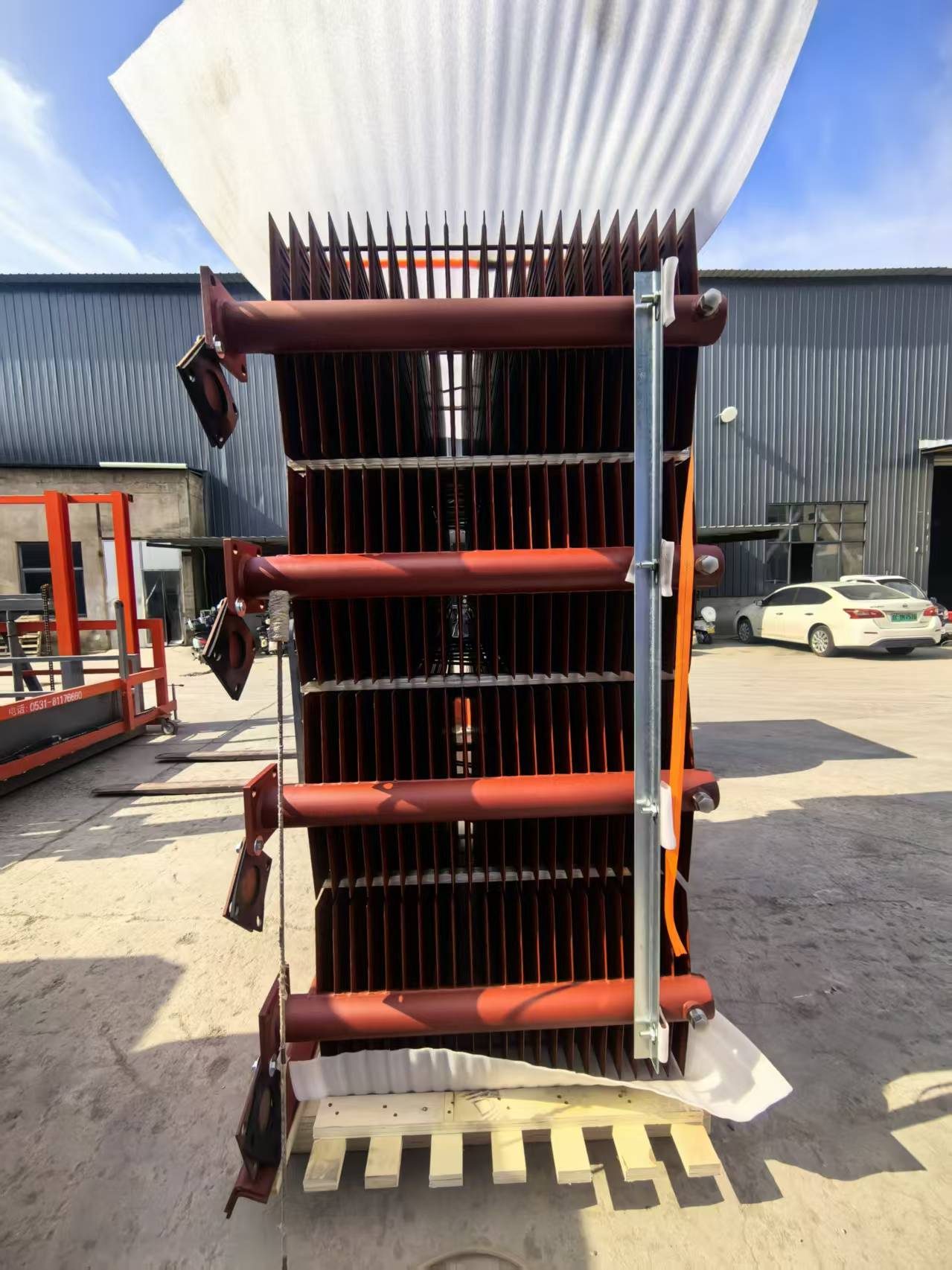 LEOtherm finished transformer radiators packed for export